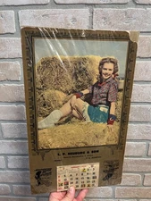 Vintage Neuburg General Store Tavern Nenno Wisconsin 1953 Adv. Calendar Sign