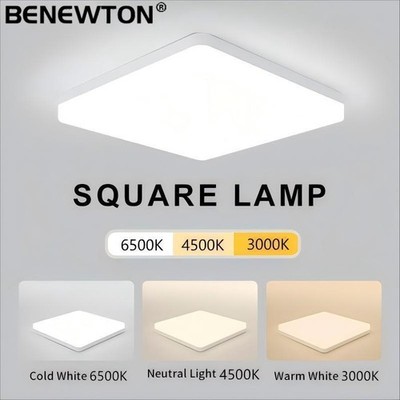 Square LED Ceiling Lamp 16W 34W Indoor Lighting Bathroom Bedroom Kitchen