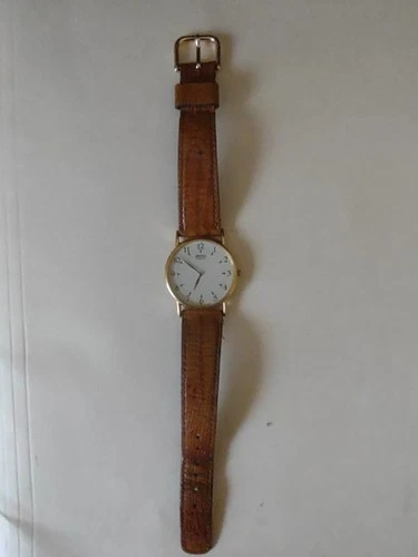 Vintage Seiko Men's Quartz Watch 30mm Gold Tone Case 5Y30-7009 Heritage Untested