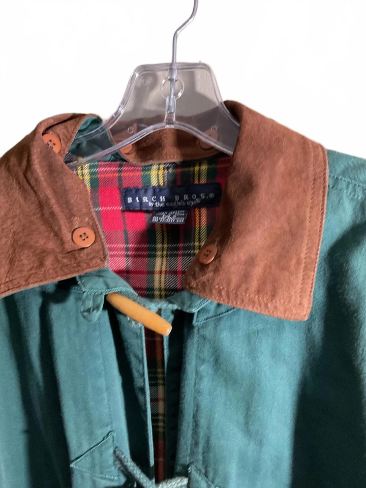 Birch Bros/ the Eagles Eye Cotton  Chore Jacket with Plaid Flannel  Lining Small - Image 4 of 4
