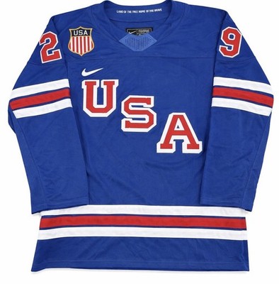 Brock Nelson Jersey Colorado Avalanche Team USA Men s Large #29 Stitched 