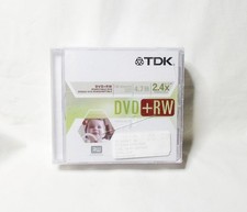 5 Pack TDK DVD RW 2.4X 4.7GB Blank Rewriteable Discs cracked cases sealed 
