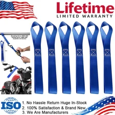 6Pack Soft Loop Tie Down Straps Ratchet Car Motorcycle Luggage Ratchet 4500 lb
