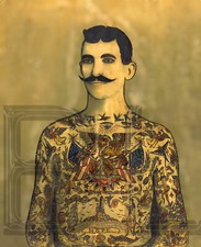 Vintage Tattoo Image 14 x 11" Photo Print