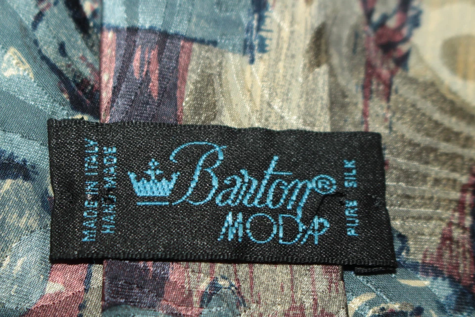 Corbata de seda BARTON MODA Made in Italy F70252 Foto 4 de 4