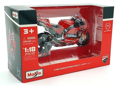 Maisto 1/18 Scale 36391 - Ducati Desmosedici Motorcycle GP 2022 - #63 F.Bagnaia - Picture 5 of 5