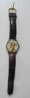 Vintage Timex Disney Pooh Tiger Wrist Watch Leather Band VG