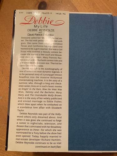 Debbie My Life Debbie Reynolds and David Patrick Columbia 1988 Hardcover - Picture 2 of 11