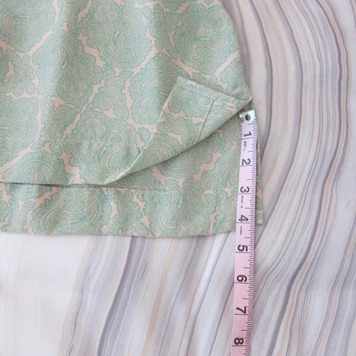 NEW! Joie Perci Blouse 100% Silk V Neck Paisley Peach Melba Banyan Leaf Green XS - Picture 7 of 13