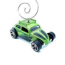 VW Beetle Bug Custom Christmas Ornament 1:64 Green