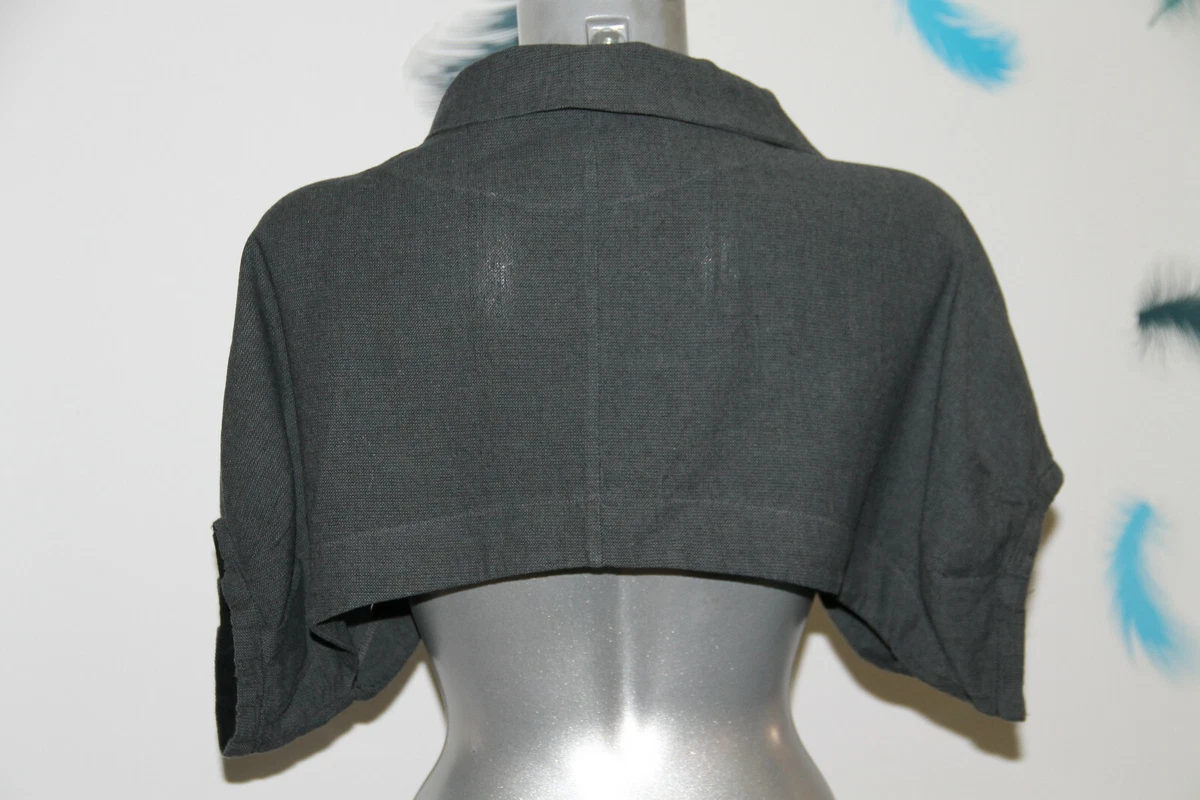 Gilet court gris discount femme
