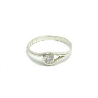 Ring Aus 925 Sterlingsilber Mit Zirkonia – Massiv, Glänzend