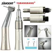 SANDENT Dental Slow Low Speed Handpiece Straight Contra Angle Air Motor 4/2Holes