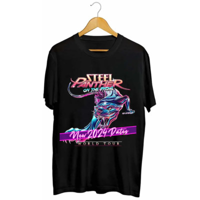 Steel Panther On the Prowl World Tour New 2024 T Shirt Full Size S