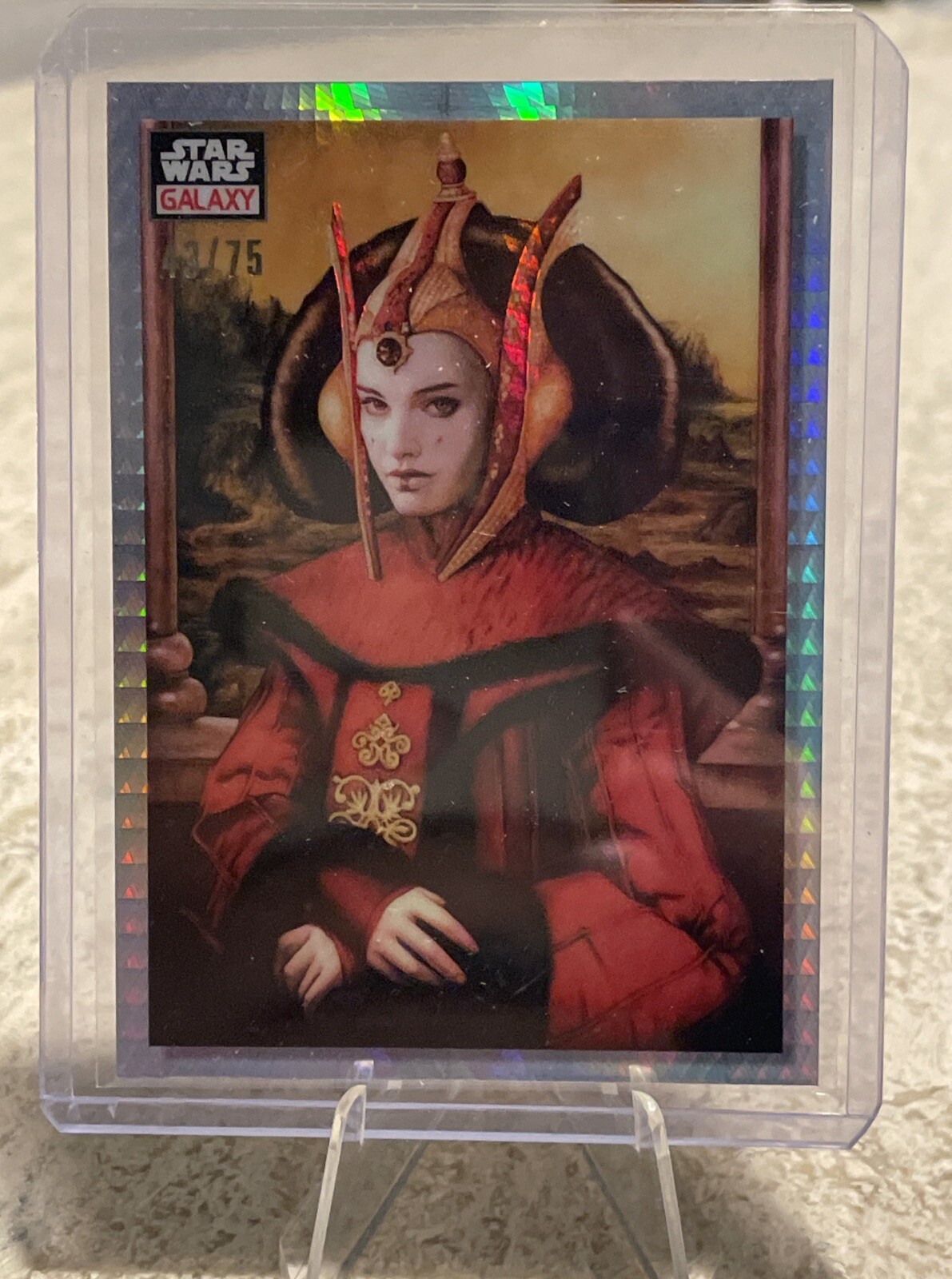 2023 Topps Chrome Star Wars Galaxy A Queen in Portrait Prism Refractor 43/75 #50