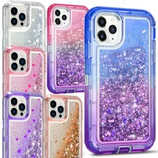 For iPhone 14 13 Pro Max 12 Shockproof Bling Glitter Girl Cute Phone Case Cover