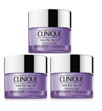 Lot 3 CLINIQUE Take the Day off Cleansing Balm - 0.5oz Total 15ml  With BOX