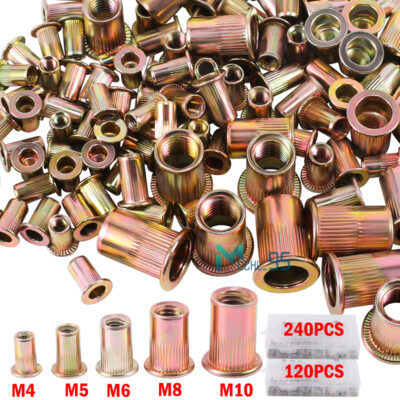 Juego Surtido de Tuercas de Remache Acero Inoxidable Galvanizado de M4 M5 M6 M10