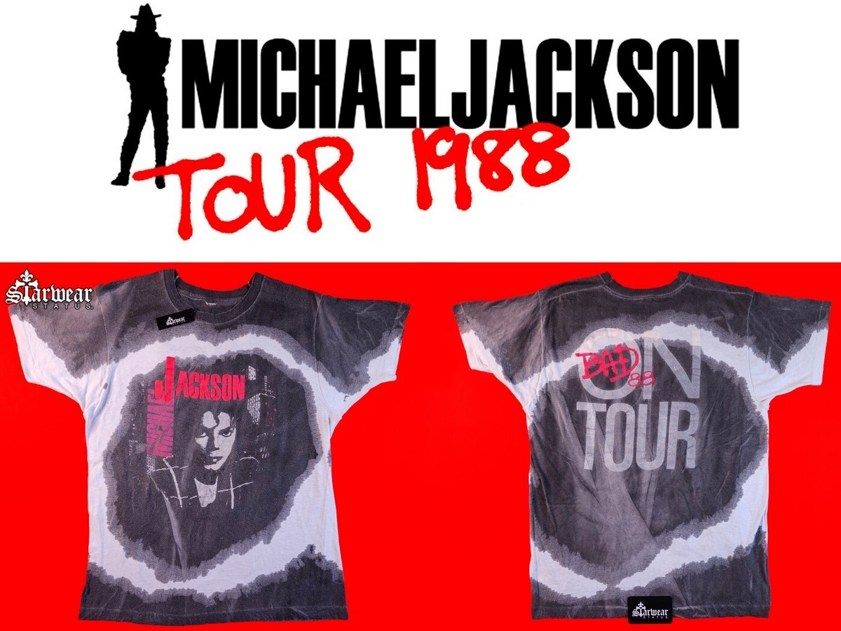 🔥Vintage 1988 Michael Jackson BAD Tour Tie-Dye Single Stitch Band