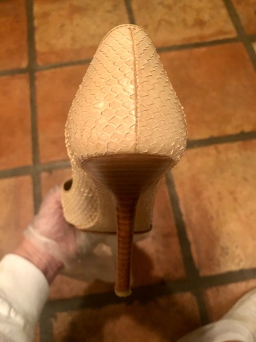 Zapatos de salón puntiagudos Narciso Rodríguez Beige Bronceado 100 % Pitón Piel Cuero Talla 9 - Imagen 5 de 12