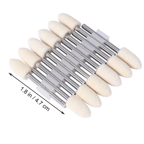 12PCS Lucidatura Lana Punta Conica Feltro Feltro Lucidatura Utensili Rettifica - Foto 10 di 11