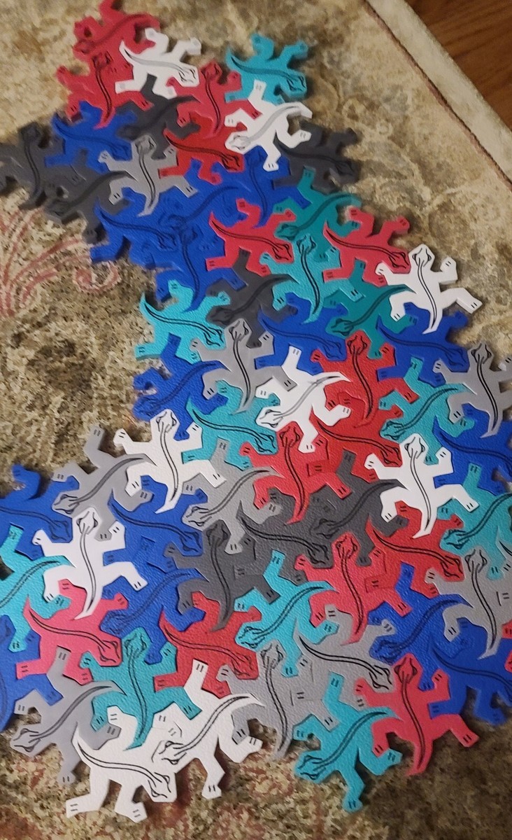 57 Rare M.C. Escher Lizards Foam Puzzle MoMA exclusive