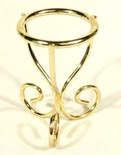 Sphere Display Stand Metal Scroll Design Gold Color Small Size