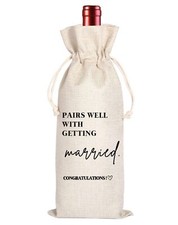 Wedding Wine Bag Engagement Gift Engagement Gift for Couples Gift for her Eng...