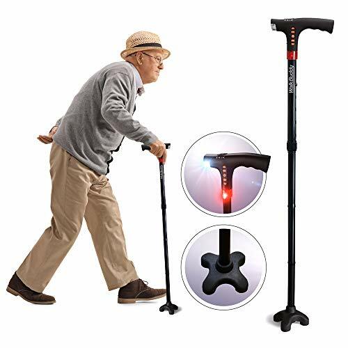 Walk Buddy Adjustable Walking Stick 4 Prong Anti Slip Quad Cane For Seniors With For Sale Online Ebay