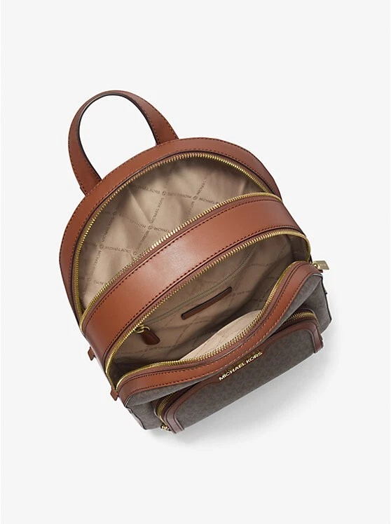 Zaino Michael Kors Jaycee Medium Logo Marrone con Sacchetto Antipolvere Nuovo