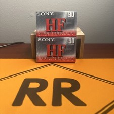 Sony High Fidelity HF 90 Minute Audio Recording Blank Cassette Tapes 2 Pack NEW