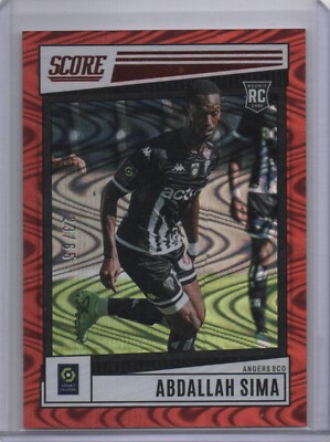 2022-23 Score Ligue 1 Uber Eats ABDALLAH SIMA Rookie RC Red Swirl /65