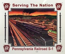 PENNSYLVANIA RAILROAD S-1 SIGN, PRR, Trains