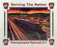 PENNSYLVANIA  RAILROAD  S-1 SIGN, PRR, Trains 