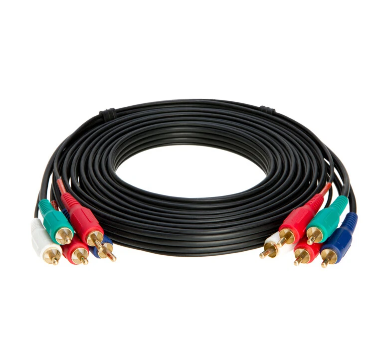 5 RCA Male to 5 RCA Male Audio Video Component Cable A/V TV DVD Multi-Pack - LOT - Image 4 of 4