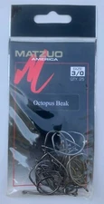 100 Matzuo 120012 120010 Black Straight Eye Octopus Fish Fishing Hooks size 3/0