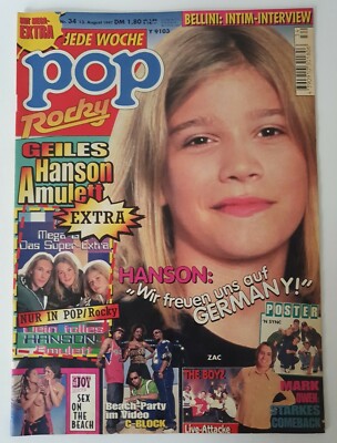 Pop Rocky 34 vom 13.8. 1997 Hanson / C-Block / Brooklyn Bounce / The Boyz (C535)
