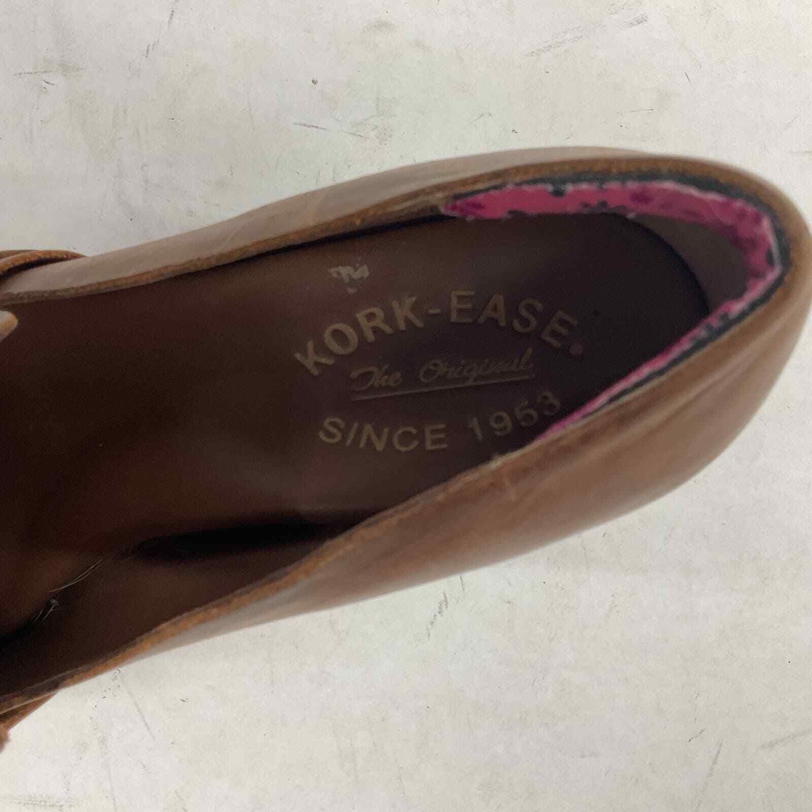 KorkEase Brown Leather Heel Shoes Women's US Size 8 Gem