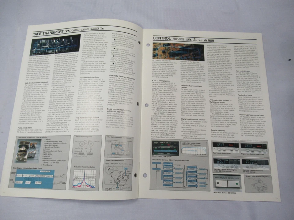 JVC Vintage Cassette Deck DD-99 DD-77 KD-D10 D-E3 D-M3  Catalogue Original Japan - Image 3 of 4