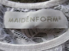 MADENFORM WHITE SHAPEWEAR CAMI TANK WHITE STRETCH LACE TOP SMALL