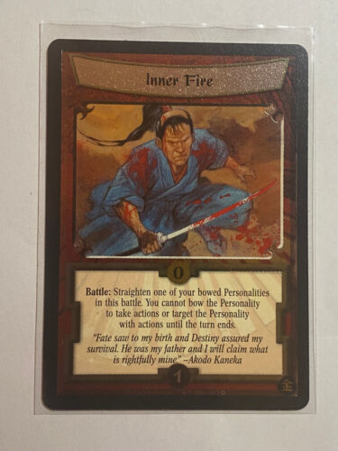 INNER FIRE FOIL-LEGEND of the FIVE RINGS CCG(L5R)-GOLD PROMO-2003 - Picture 2 of 2