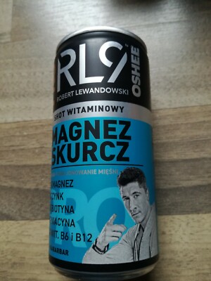 1 Full OSHEE Robert Lewandowski RL9 Magnesium Energy Drink Can Full Can