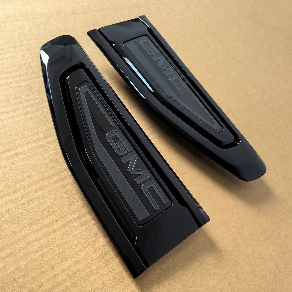 OEM 2021-2024 GMC Fender Vent Emblem Badge for Yukon / Yukon XL Gloss Black - Image 4 of 4