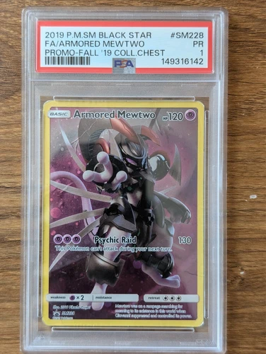 2019 Pokemon SM Black Star Promo PSA 1 Armored Mewtwo #SM228 Collector's Chest