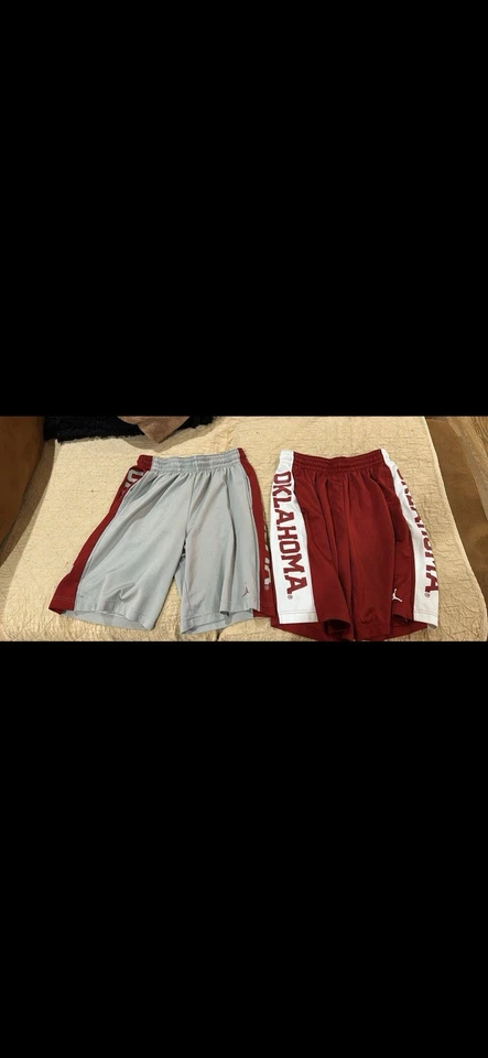 Air Jordan Oklahoma Sooners Basketball Shorts Size Large *Two Pair* - Image 2 of 4