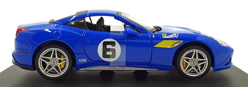 Burago 1/24 Scale Diecast 191223L - 1971 Ferrari California T - Blue #6 - Image 3 of 4