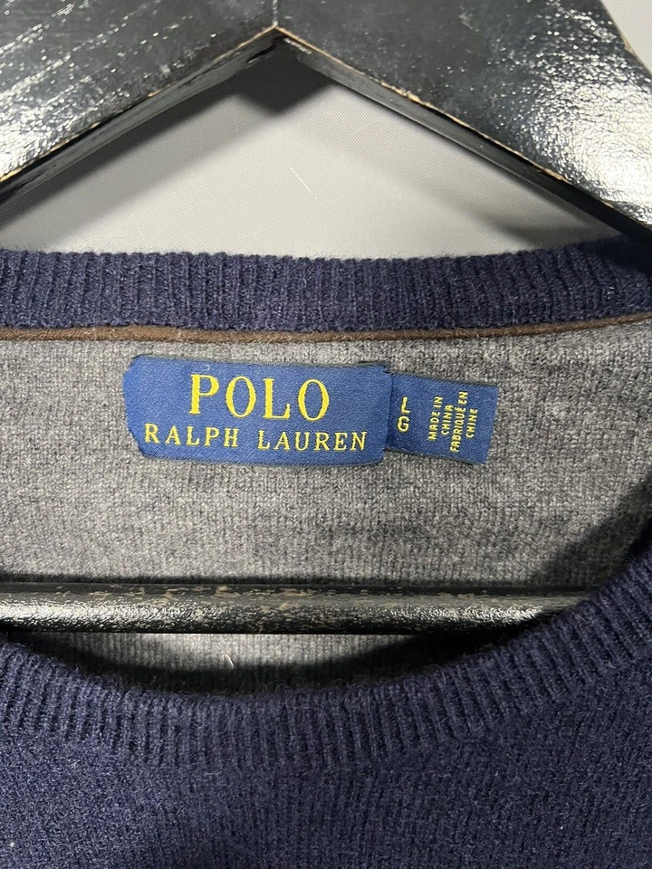RALPH LAUREN POLO BEAR Jumper - Large - Wool - Navy - Great Condition -Mens - Image 3 of 4