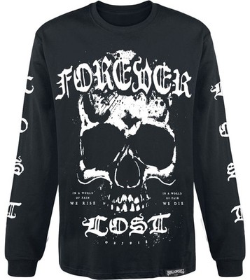 Gothicana by EMP Herren schwarzes Langarmshirt mit Rundhals