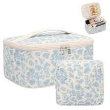 Makeup Bag Set, Portable Travel Makeup Bags Cosmetic Organizer Bag for Women ...