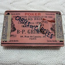 B-P. Grimaud Vintage Poker Playing Cards Paris. Exposition Universelle De 1900